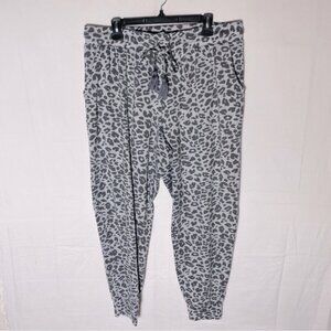 Peace Love & Dreams Grey Animal Print Loungewear Joggers XL